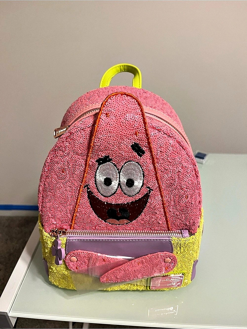 Loungefly Patrick Star Cosplay Mini Backpack Pink & Yellow NWT